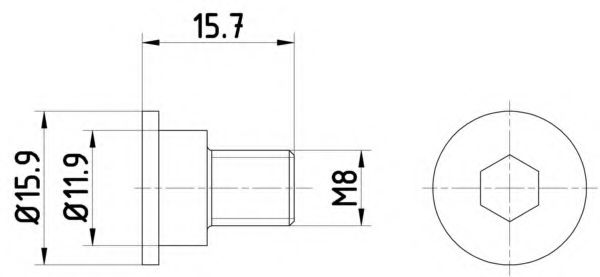 Болт, диск тормозного механизма  арт. TPM0003 фото1