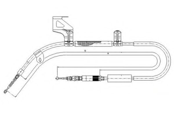Трос, стояночная тормозная система FTE арт. 44006300 фото1
