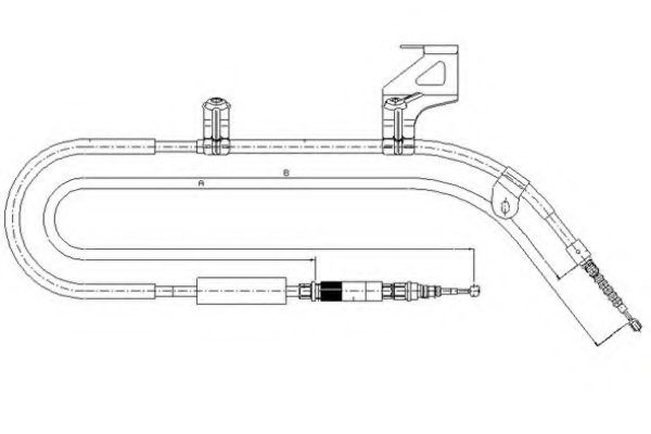 Трос, стояночная тормозная система COFLE арт. 44006400 фото1