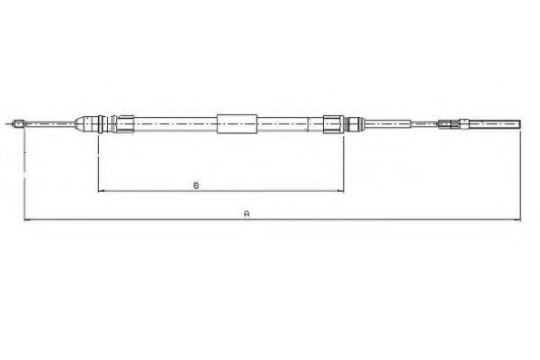 Трос, стояночная тормозная система FTE арт. 44008700 фото1