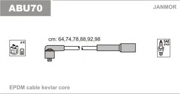 Провода в/в VW VR6 2.8I, 2.9I 91- 97 фото1
