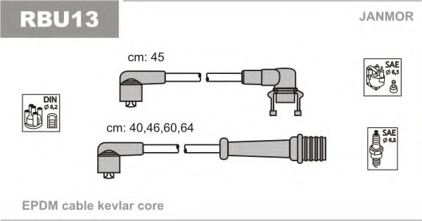 Комплект электропроводки  арт. RBU13 фото1