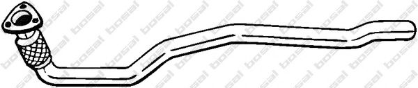 Глушитель, алюм. сталь, передн. часть с гофрой AUDI A4 07-12 (800-121) BOSAL фото1