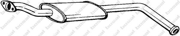 Глушитель, алюм. сталь, средн. часть RENAULT CLIO 1.8i (03/91 - 00/98) (200-443) BOSAL  арт. 200443 фото1