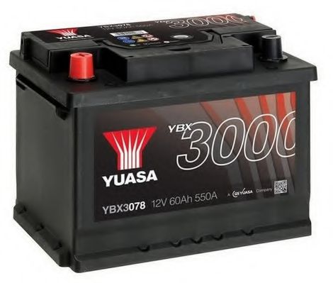 Yuasa 12V 62Ah SMF Battery YBX3078 (1) фото1