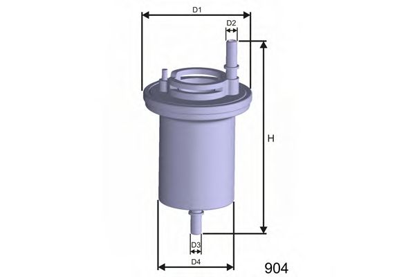 Фільтр паливний VAG 1.2/1.4/2.0 (без регулятора тиску) BLUEPRINT арт. E100 фото1