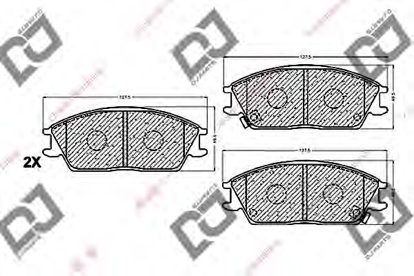 Гальмівні колодки, дискове гальмо (набір) TEXTAR арт. BP1101 фото1