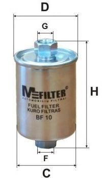 Фильтр топливный ВАЗ 2107, 08, 09, 99, 11, 12, 21 (инж.) (пр-во M-FILTER) FRAM арт. BF10 фото1