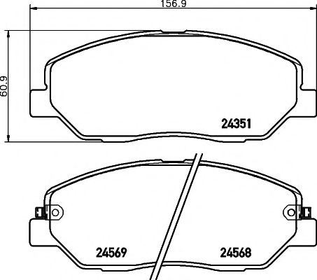Гальмівні колодки пер. Hyundai Santa FE 06- (mando) ABS арт. 8DB355012371 фото1