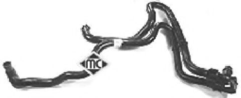 Патрубок отопителя от соединительной трубки к двигателю Citroen Xsara/Peugeot 306 (94-) (08302) Metalcaucho фото1