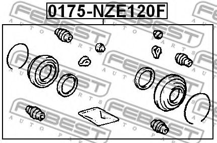 Ремкомплект суппорта тормозного COROLLA CE120/NZE120 00-06 перед.* фото1
