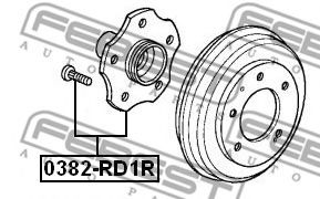 Ступица задняя CR-V RD1/RD2 97-01 (перед. привод) (без подшипника)* фото1
