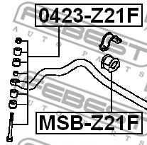 Стойка стабилизатора переднего MITSUBISHI COLT Z21A/Z22A/Z23A/Z24A/Z25A/Z26A/Z27A/Z28A 02-* фото1