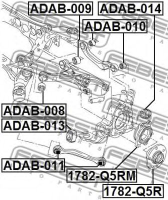 Сайлентблок заднего поперечного рычага AUDI A4 08-, A5 09-, Q5 08-* фото1