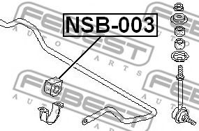Втулка стабилизатора перед. подвески PRIMERA P11 96-01 (D20)*  арт. NSB003 фото1