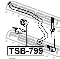Втулка стабилизатора зад. подвески TOYOTA LAND CRUISER PRADO 120 GRJ12/KDJ12/RZJ12 02-09 (D20)*  арт. TSB799 фото1