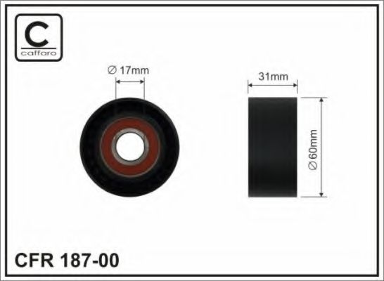 Ролик натяжитель клинового ремня 60x17x31 Renault /Nissan 2.2 DCI-2.5DCI 00- SKF арт. 18700 фото1