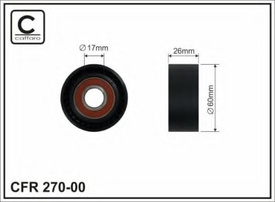 Натяжной ролик поликлиновый ремень Citroen 1.6 Multijet 01- FIAT арт. 27000 фото1