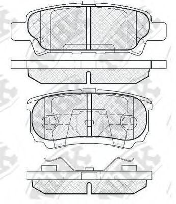 Комплект тормозных колодок MITSUBISHI арт. PN3502 фото1