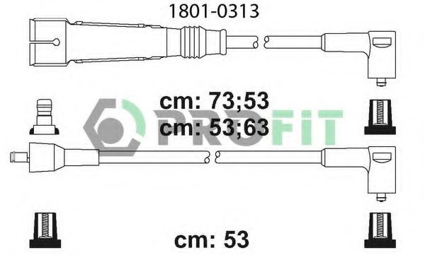 Комплект кабелів високовольтних BERU арт. 18010313 фото1