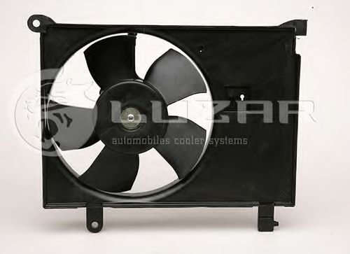 Вентилятор охлаждения радиатора Ланос 1,5-1,6 (б/с конд)/Сенс 1,3 (с конд) (с кожухом) Luzar фото1