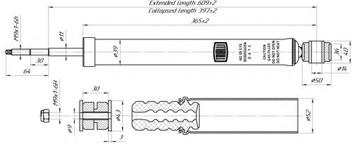 Амортизатор подвески зад Logan 1.2/1.4/1.5/1.6 (04-) (газ/масло) (AG 09501) TRIALLI фото1