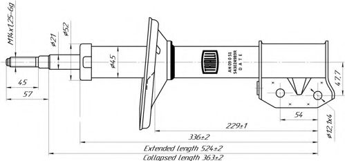 Амортизатор подвески передний Logan (04-) (масло) (AH 09051) TRIALLI фото1