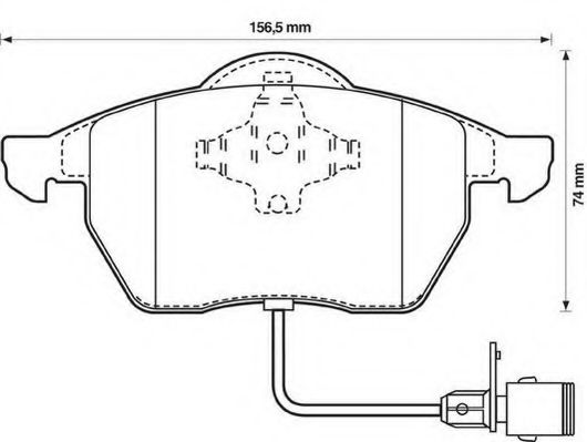 Комплект тормозных колодок, дисковый тормоз NK арт. 571512J фото1