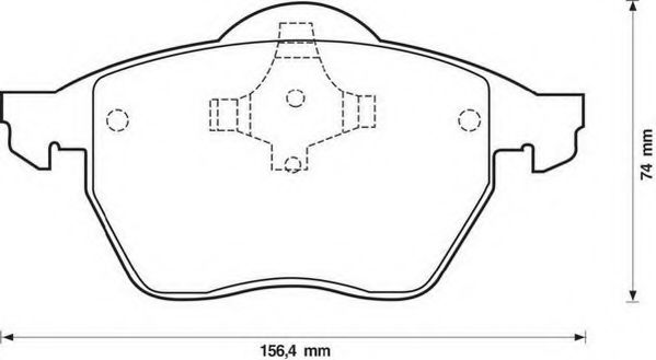 Комплект тормозных колодок, дисковый тормоз FEBIBILSTEIN арт. 571921J фото1