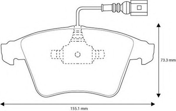 Комплект тормозных колодок FERODO арт. 573160JC фото1
