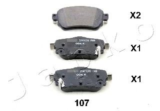 Колодки тормозные задние дисковые Nissan Qashqai II /Renault Kadjar 1.2-1.6D (13-) (51107) JAPKO NIPPARTS арт. 51107 фото1