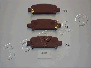 Колодки тормозные задние диск. Subaru Forester, Impreza, Legacy (99-15) (51702) JAPKO BOSCH арт. 51702 фото1