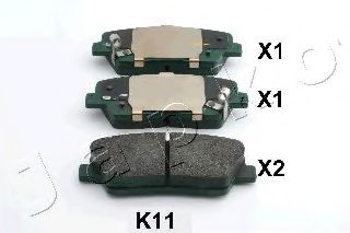 Колодки тормозные дисковые задние Hyundai Santa fe 2.0 CRDi-2.7 (05-15)/Kia Sorento 2.0 CRDi-3.5 (09-) (51K11) JAPKO TRW арт. 51K11 фото1