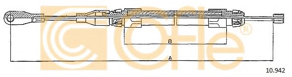 Трос, стояночная тормозная система  арт. 10942 фото1