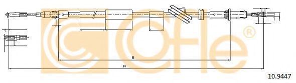 Трос, стояночная тормозная система  арт. 109447 фото1
