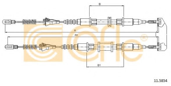 Трос, стояночная тормозная система SWAG арт. 115854 фото1
