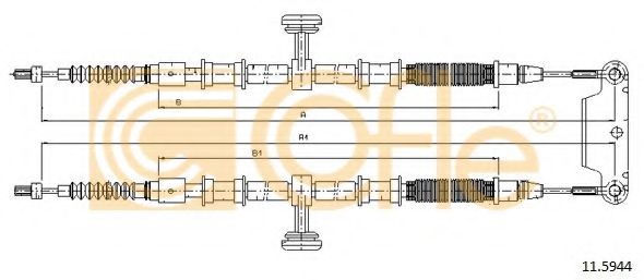 Трос, стояночная тормозная система FTE арт. 115944 фото1