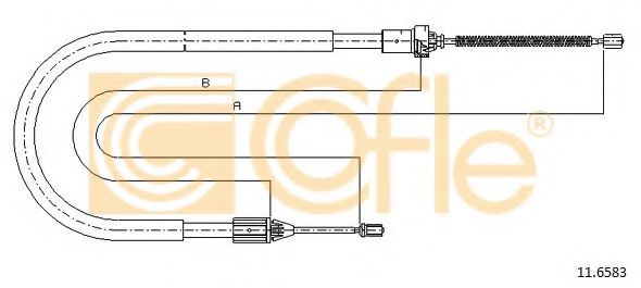 Трос, стояночная тормозная система FTE арт. 116583 фото1