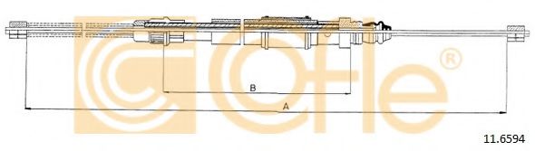 Трос, стояночная тормозная система  арт. 116594 фото1