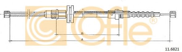 Трос, стояночная тормозная система  арт. 116821 фото1