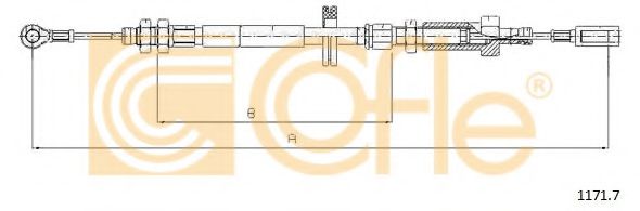 Трос, стояночная тормозная система BOSCH арт. 11717 фото1
