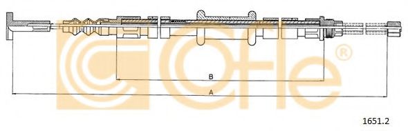 Трос, стояночная тормозная система  арт. 16512 фото1