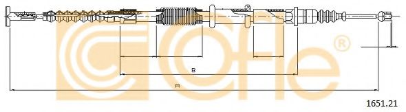 Трос, стояночная тормозная система LPR арт. 165121 фото1