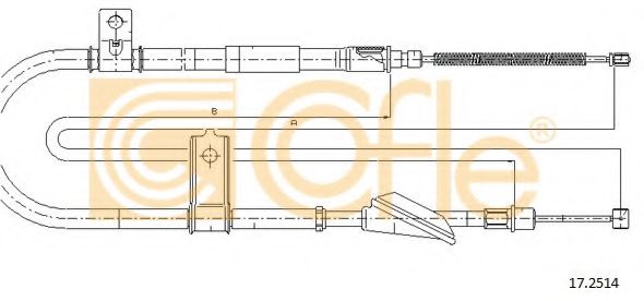Трос, стояночная тормозная система ABS арт. 172514 фото1
