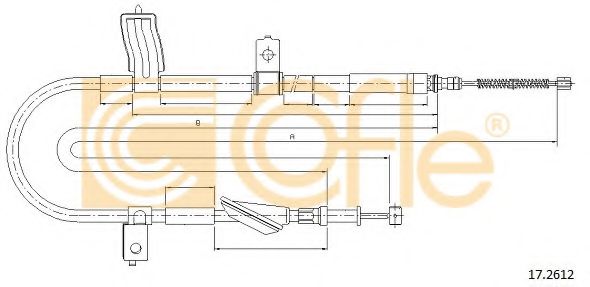 Трос, стояночная тормозная система  арт. 172612 фото1