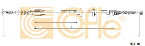 Трос, стояночная тормозная система  арт. 63110 фото1