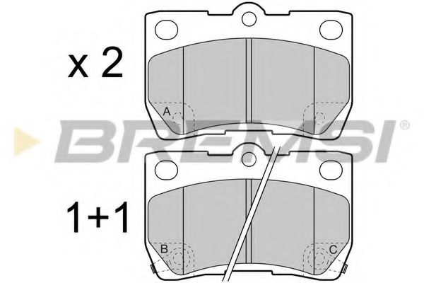 Гальмівні колодки зад. Lexus GS 05-/IS 05- (NBK)  арт. BP3420 фото1