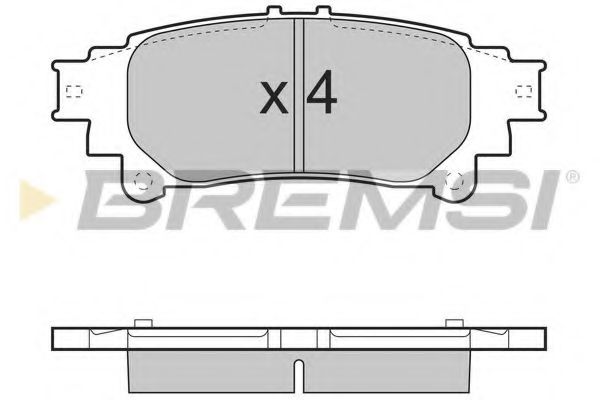 Гальмівні колодки зад. Prius/Lexus GS/IS 09- (Akebono) MINTEX арт. BP3534 фото1