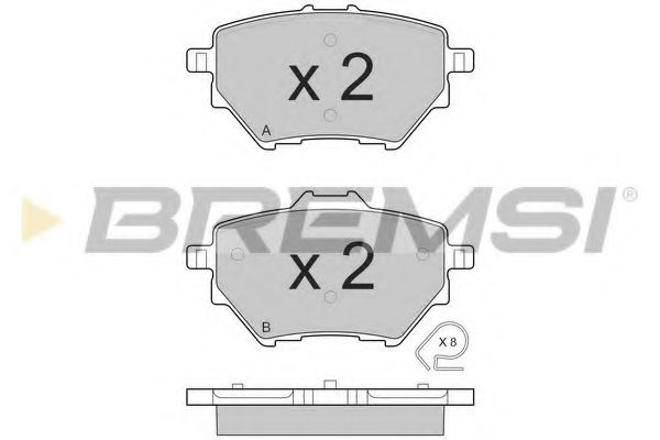 Гальмівні колодки зад. Citroen C4/Peugeot 308 II 13- (Bosch) (99x53,5x16,7) ABS арт. BP3561 фото1