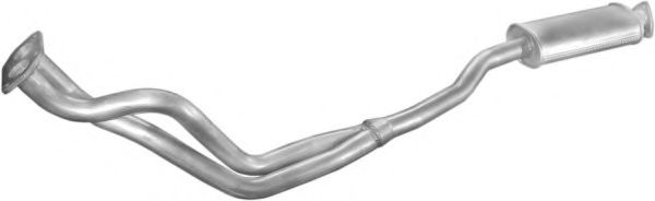 Труба приемная глушителя Opel Omega 1.8, 2.0i  86-90, алюминизированная фото1